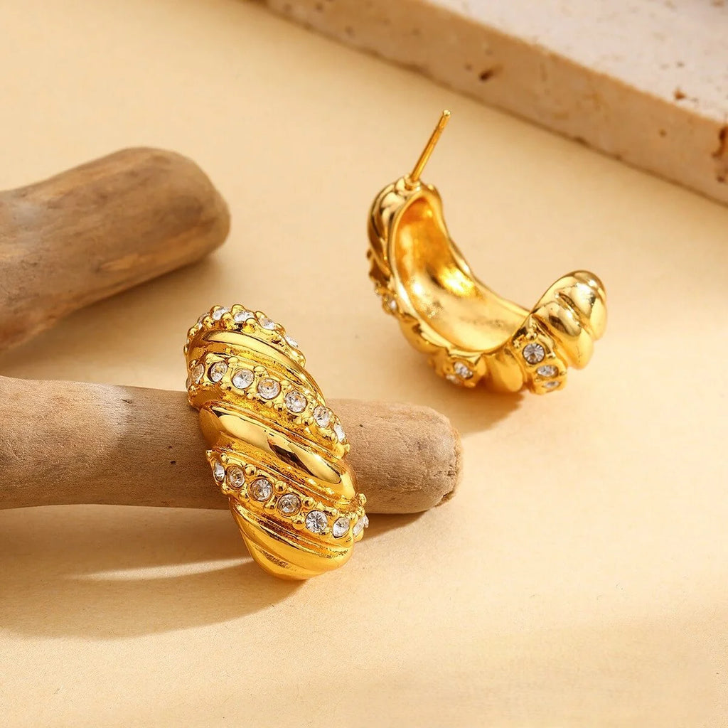 Γυναικεία Σκουλαρίκια Gold Hoops Queen